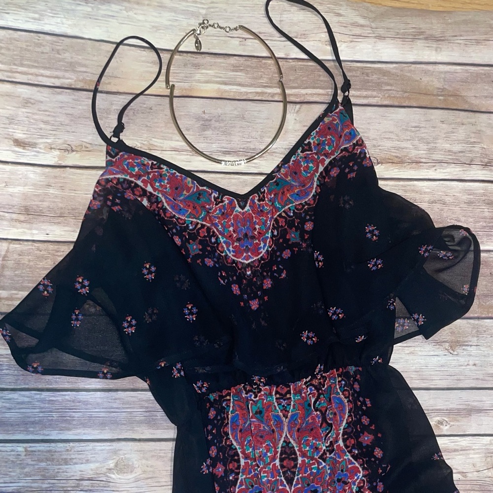 Express Black Floral Maxi Dress NEW - Picture 11 of 11
